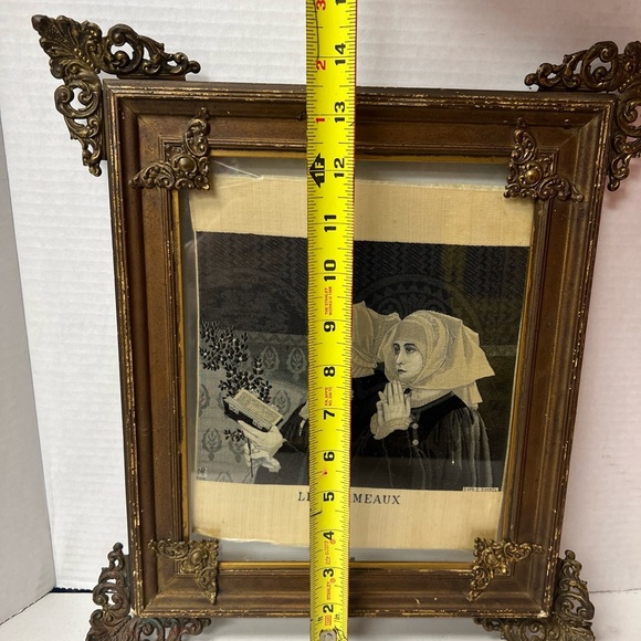 Rare antique French framed silk artwork embroidered artist signed collectible - Picture 11 of 14